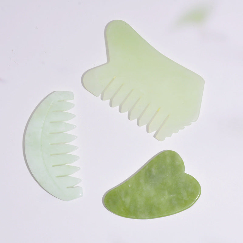 Jade Massage Comb with Dual Color Design