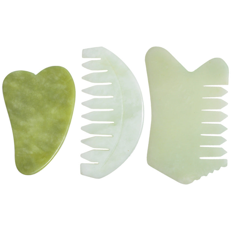 Jade Massage Comb with Dual Color Design