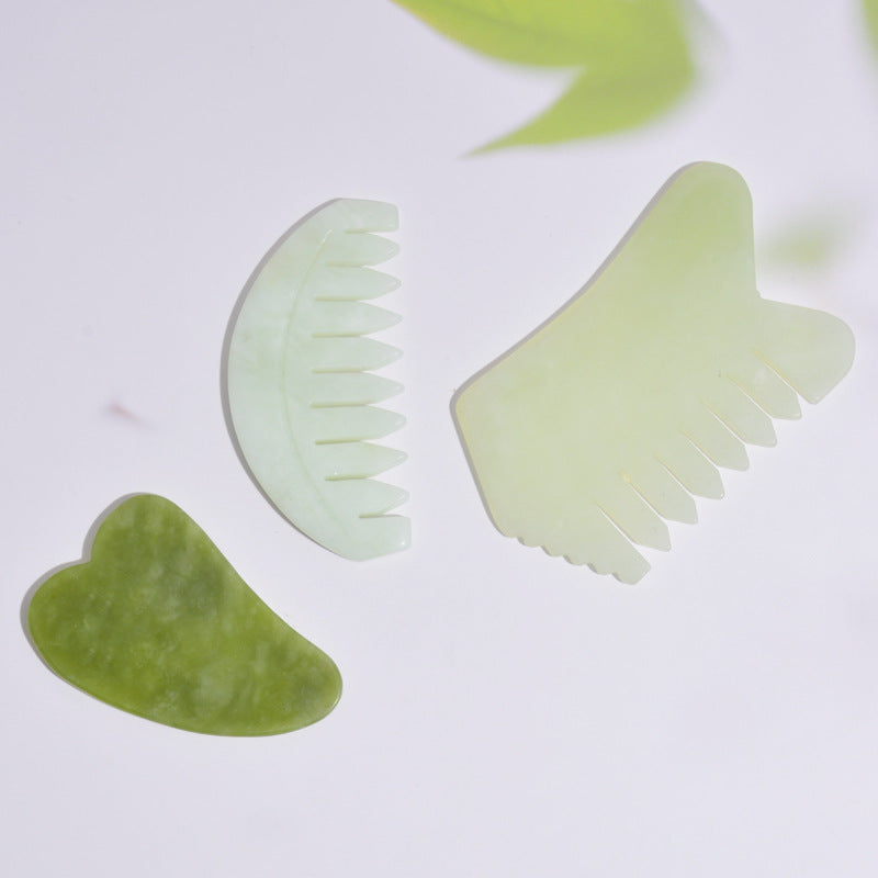 Jade Massage Comb with Dual Color Design
